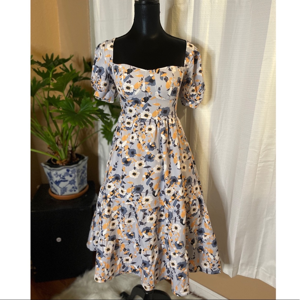 Floral Padded Dress